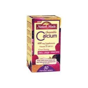  Nature Made Chewable Calcium  600 mg with Vitamin D 200 I 
