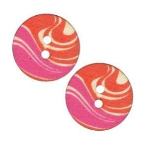 Novelty Button 1 Mod Swirl Fuchsia By The Package