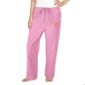    University of Illinois Pink Scrub Pants Lg