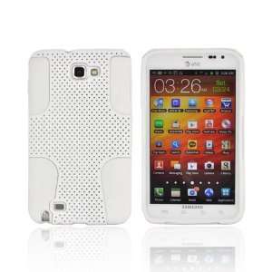  For Samsung Galaxy Note White Mesh White Hard Dual Layer 