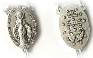 Black Rosary Miraculous Medal Prayer Beads Crucifix New  