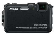   Coolpix AW100 Shock & Waterproof GPS Digital Camera Kit Black NEW USA