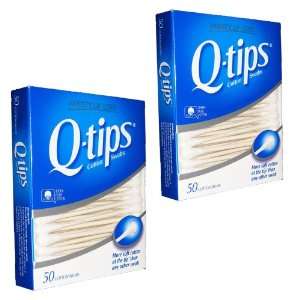  Q tipsTM Cotton Swabs. Travel Pack, 50 Count (Pack of 2 