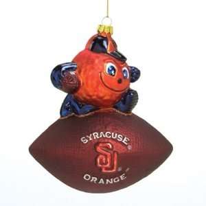  Orangemen NCAA Glass Mascot Football Ornament (6): Sports & Outdoors