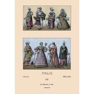  Traditional Italian Dresses 24X36 Canvas Giclee