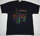 Vintage London Cityscape T Shirt Tee England Screen Stars Vtg Vacation 