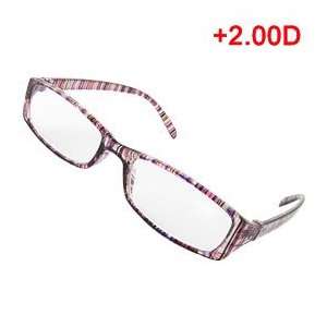  +2.00 Pinstripe Design Frame Presbyopic Reading Glasses 