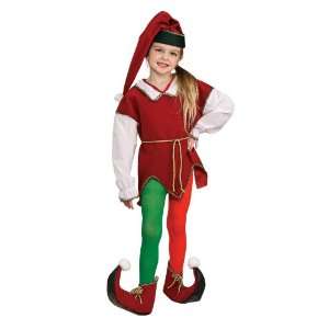  Childs Green & Red Elf Tights Size Medium Everything 