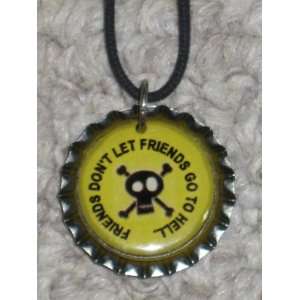  Christian Bottle Cap Necklace Friends Dont Let Friends 