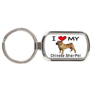  I Love My Chinese Shar Pei Key Chain
