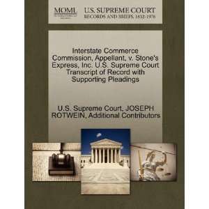  Interstate Commerce Commission, Appellant, v. Stones Express, Inc 