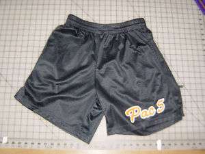 Pack five black basketball shorts, mens medium 19 leng  