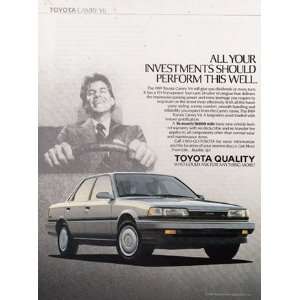 Print Ad: 1989 Toyota Camry: All your investments..: Toyota:  