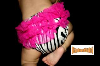 Baby Cloth Diaper Cover/Ruffles/Petti Bloomer ZEBRA NEW  