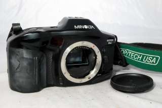 Minolta Maxxum 9xi 35mm SLR Film Camera body only with Portrait card 