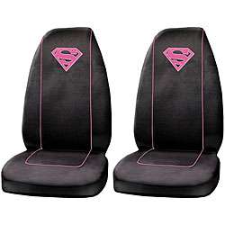Supergirl Pink Shield Bucket Seat Covers (Set of 2)  Overstock