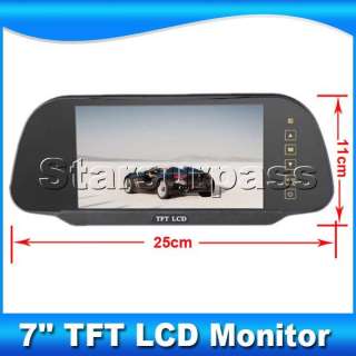 TFT LCD Car Reverse Rearview Color Mirror Monitor+Car Backup Camera 