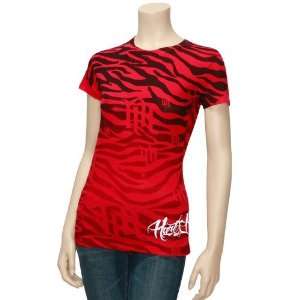 Hart and Huntington Ladies Red Stripe Tease T shirt:  