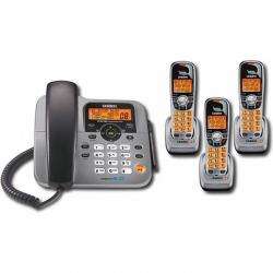 Uniden DECT 6.0 2 line Cordless Phone System with 3 Extra Handsets 