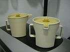 TUPPERWARE SUGAR Bowl Creamer Set Vintage Yellow Gold