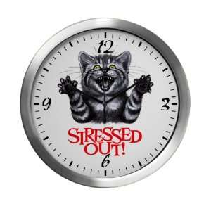  Modern Wall Clock Stressed Out Cat: Everything Else