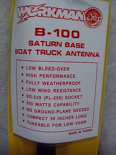 Saturn B100 CB Ham Radio Patio Base Station Antenna  