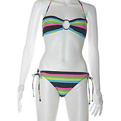 Roxy South Swell Bandeau Multi color Bikini  Overstock
