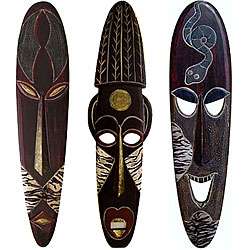 African Style Tribal Large Wood Masks  