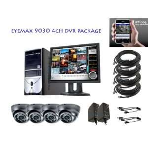  4CH PC BASE 9030 DVR & CCTV CAMERA PACKAGE Everything 