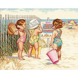 Beach Babies Counted Cross Stitch Kit  Overstock