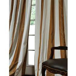   Stripe Faux Silk Taffeta 108 inch Curtain Panel  
