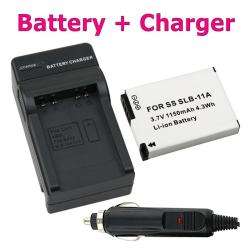 Battery/ Charger Set for Samsung SLB 11A/ TL240/ TL320/ WB100 