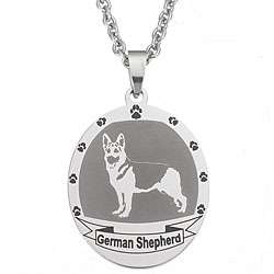 Stainless Steel German Shepherd Necklace  