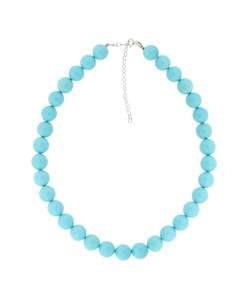 Sterling Silver Synthetic Blue Turquoise Necklace  Overstock
