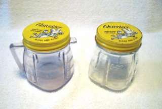 VINTAGE OSTERIZER MINI BLEND CONTAINERS GLASS & PLASTIC  