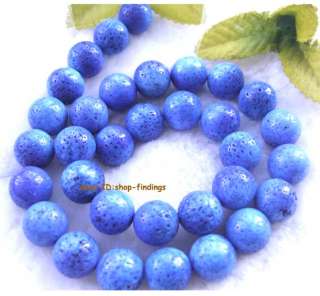 12mm navy blue ocean coral round loose Beads 16  