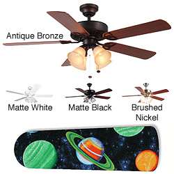   Image Concepts 4 light Outer Space Blade Ceiling Fan  Overstock