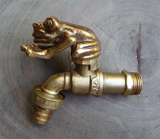 Gorgeous Vintage Frog Brass Garden / Outdoor Faucet New  