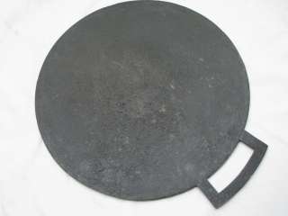   IRON ROUND GRIDDLE SKILLET W/HANDLE 11.25 CIRCULAR COOKWARE  