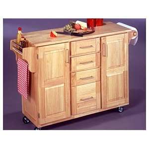  Home Styles 52.5x36x18 Kitchen Cart with Breakfast Bar 