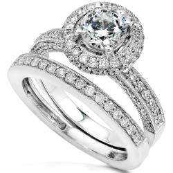   2ct TDW Certified Diamond Bridal Ring Set (G J, SI)  