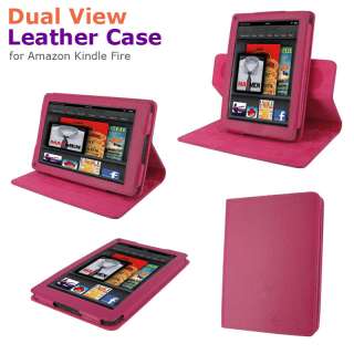   Leather Folio Case Cover for  Kindle Fire 7 Inch Tablet  