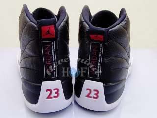 Nike air Jordan AJ XII 12 Playoff 2012 Black White sz8 10.5 red XI flu 