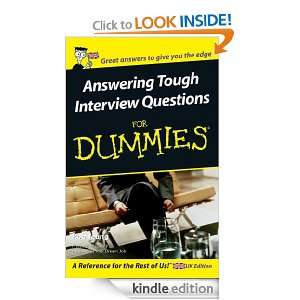 Answering Tough Interview Questions for Dummies: Rob Yeung:  