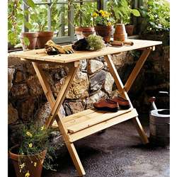Wood Console Table/ Potting Bench  