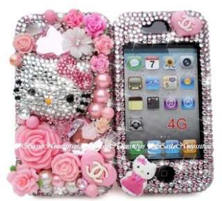 Royal Kitty Luxury custom Bling Crystal 3d Case cover bumper Fits 