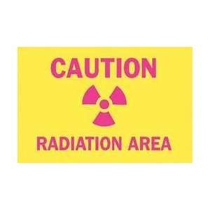 Caution Radiation Sign,7 X 10in,pink/yel   BRADY:  