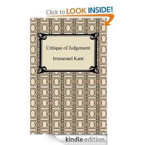 Critique of Judgement Immanuel Kant  Kindle Store