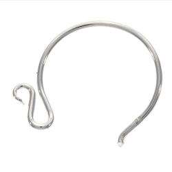 Sterling Silver Fancy Large Loop Earring Hooks (Pack of 8)   