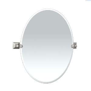  Gatco 4289 Meridian Oval Wall Mirror, Satin Nickel